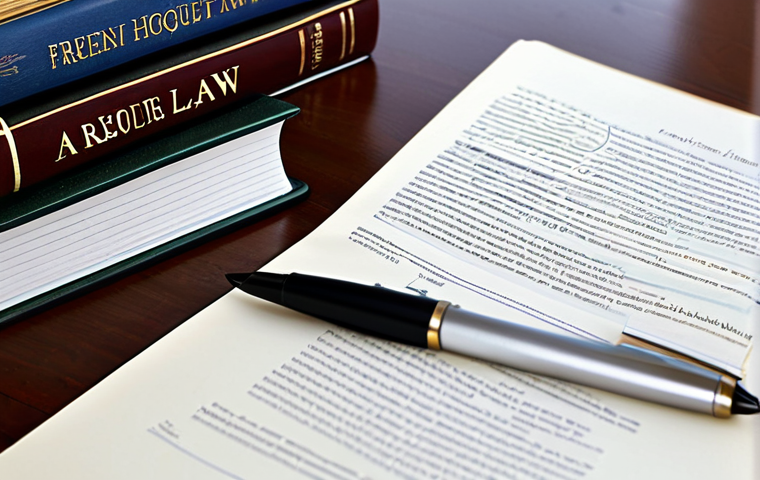 공인중개사 시험을 위한 추천 교재 - Real Estate Law**
"A well-organized study desk with French legal textbooks about real estate law (d...