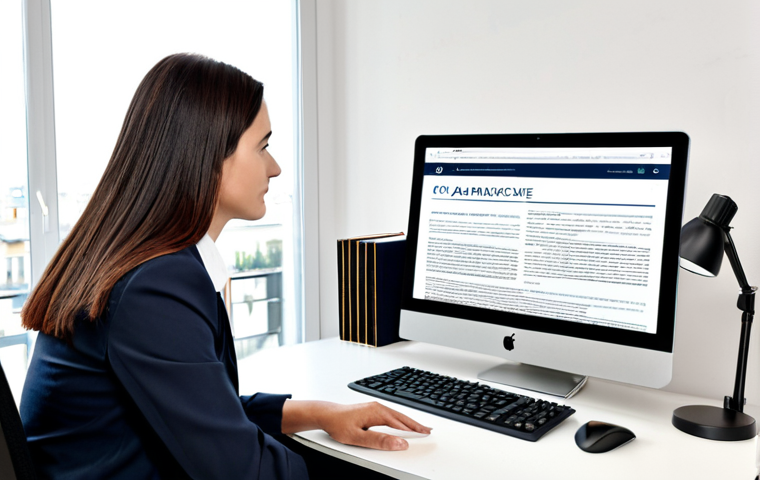 공인중개사 시험일 체크 방법 - Regulatory Compliance - Keeping Up-to-Date**
Prompt: A focused individual, fully clothed in profess...