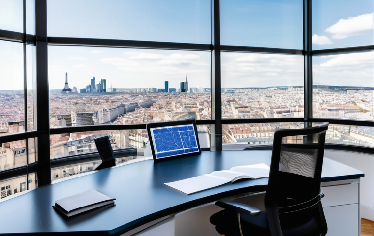 공인중개사와 최신 부동산 기술 적용 사례 - Image Prompt 1: The Digital Strategist Agent**