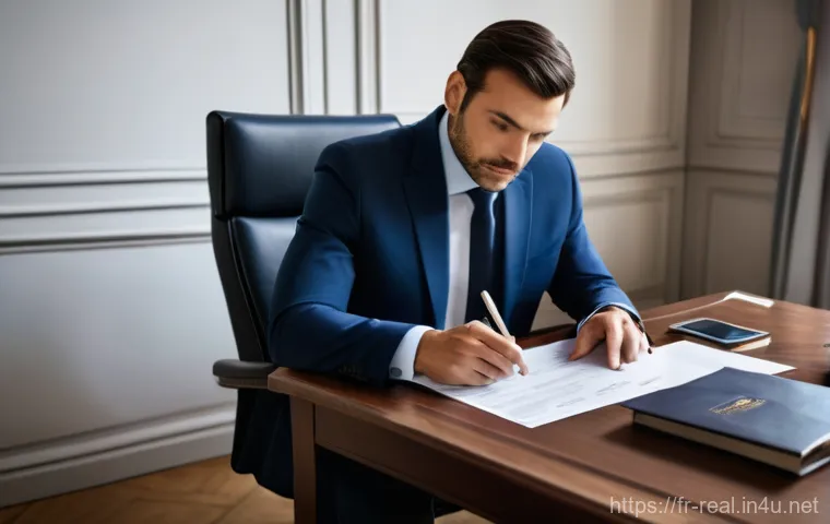 공인중개사 자격증의 사회적 가치 - **Prompt:** A professional and elegant French real estate agent, in a smart business suit, stands in...