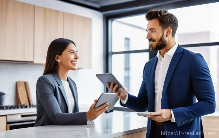 공인중개사로서의 자기계발 - **Prompt for Digital Innovation in Real Estate:**
"A professional female real estate agent, in h...