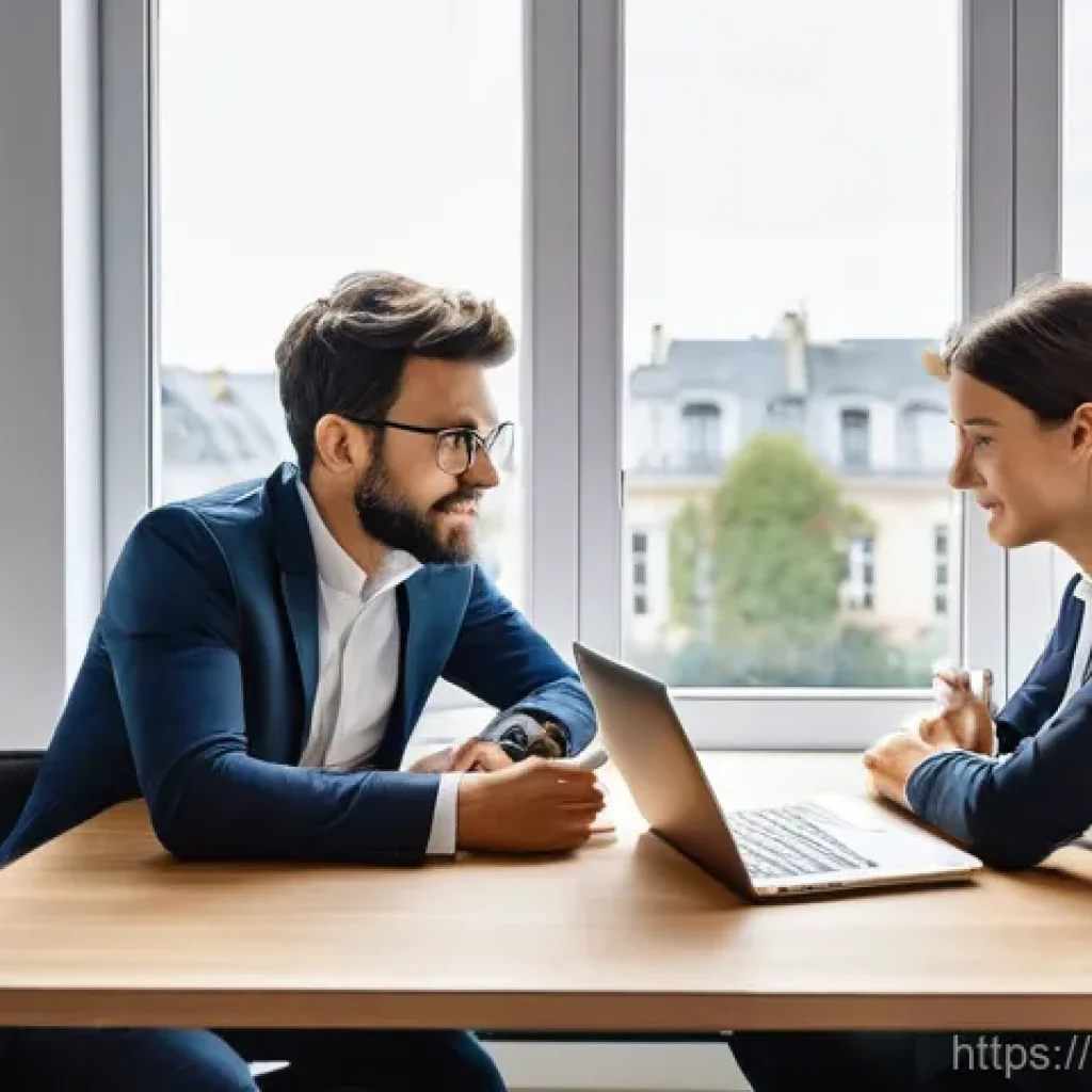 공인중개사 부동산 상담 사례 공유 - **Prompt 1: First-Time Home Buyer Consultation in Nantes**
"A young, diverse couple, Lea and Mar...