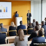 Home 15 공인중개사 자격증 활용 부동산 세미나 - A professional and engaging real estate seminar taking place in a modern, well-lit conference room i...