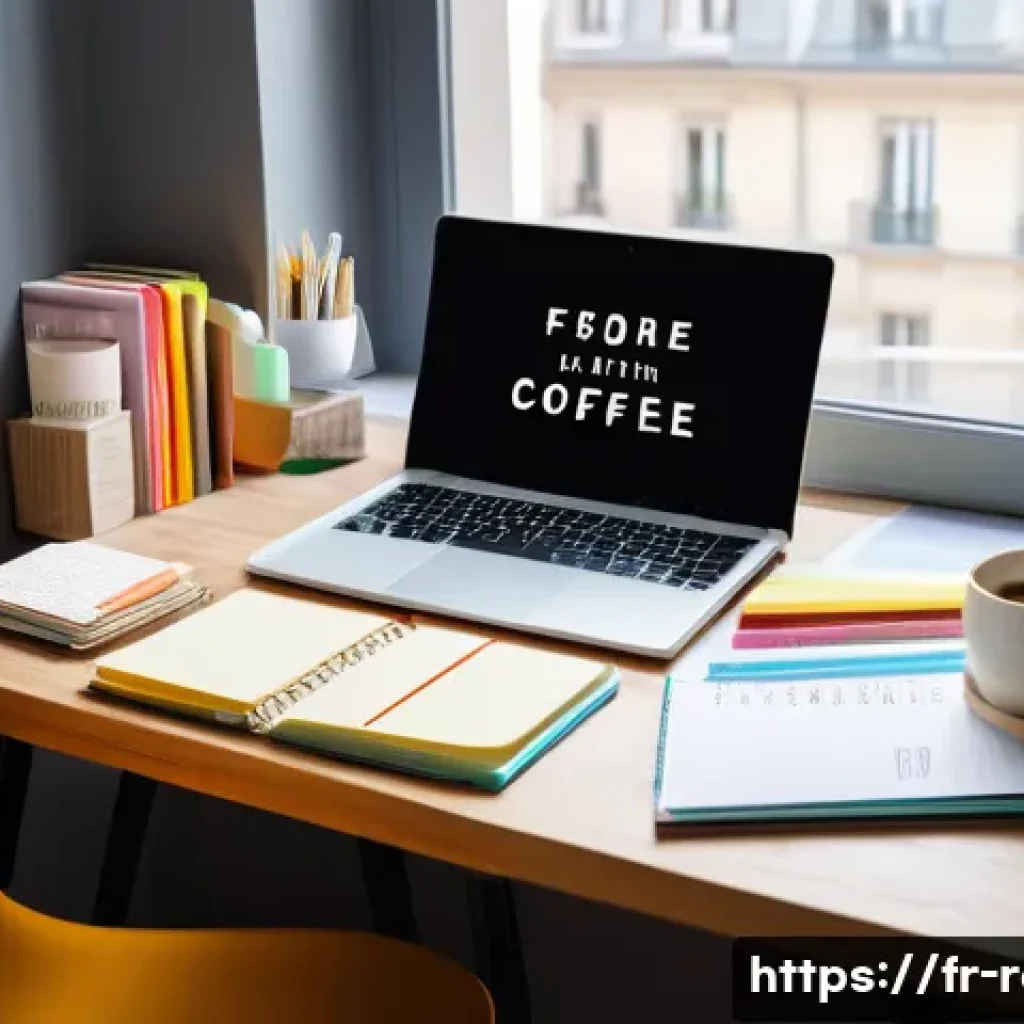 공인중개사 시험 경험담 공유 - A cozy study room scene in a modern French apartment, featuring a young adult student sitting at a w...