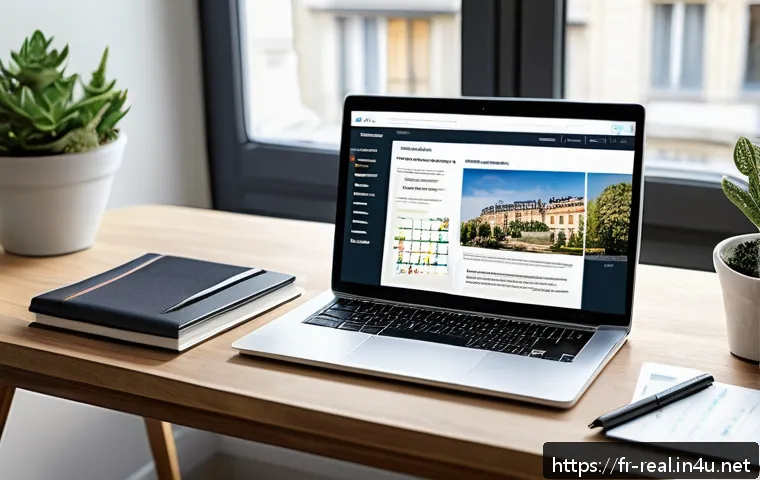 공인중개사 시험 관련 온라인 강의 플랫폼 - A modern online learning platform interface displayed on a sleek laptop screen, showing a dashboard ...